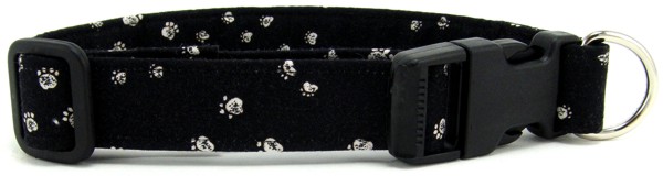 Black Paws Dog Collar