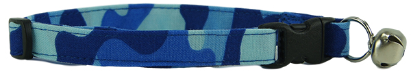 Blue Camo Cat Collar