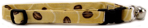 Coffee Beans and Cream Cat Collar