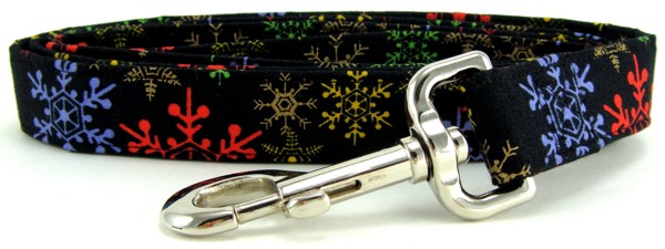Colorful Snowflakes Dog Leash