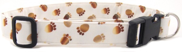 Earth Tone Paws Dog Collar