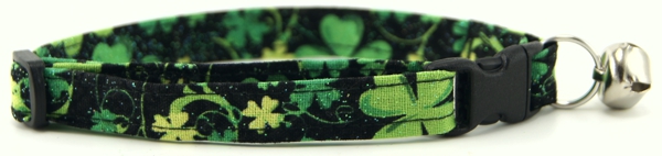 Frolicking Four Leaf Clovers Cat Collar