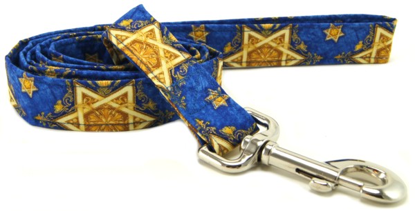 Gold Star of David Dog Lead