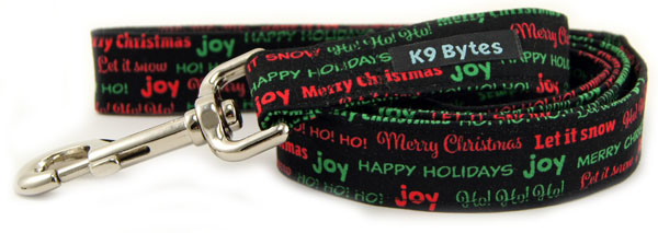 Christmas Greetings Dog Leash