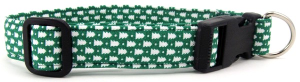 Mini Green Trees Dog Collar