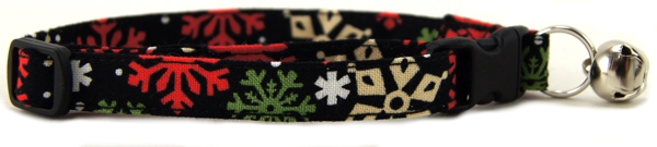 Peppermint Snowflakes Cat Collar