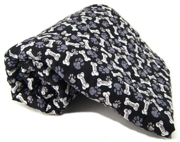 Black Bones & Paws Pet Blanket