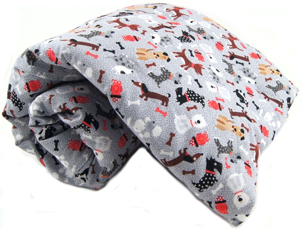 Grey Tossed Pups Pet Blanket