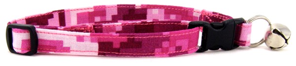 Pink Digital Camo Cat Collar