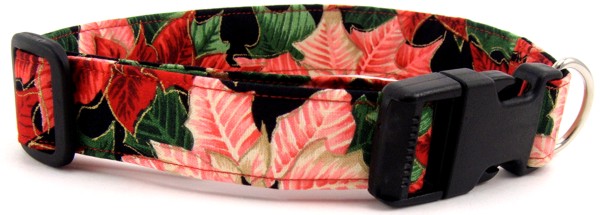 Poinsettia Dog Collar