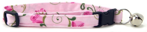 Pink Rosebud Cat Collar