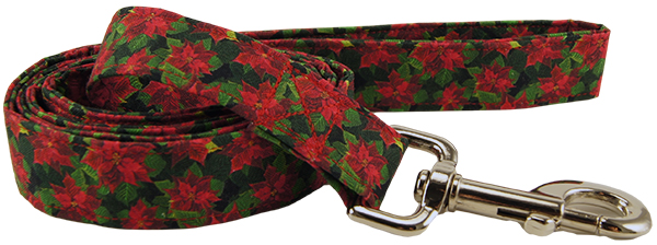 Tiny Poinsettias Dog Leash