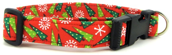 Wacky Christmas Trees Dog Collar
