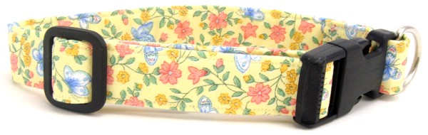 Yellow Butterflies Dog Collar