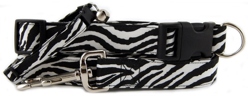 Zebra Stripes Dog Collars - Dog Leashes - Cat Collars